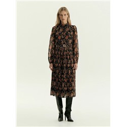 Платье макси из шифона с цветочным принтом, PL1754/esta