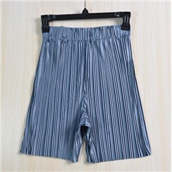 Летние прохладные шелковые плиссированные эластичные повседневные шорты с высокой талией