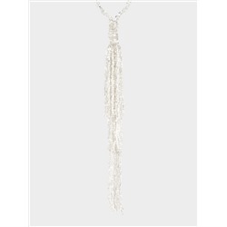 Игрушка елочная, 17 см, бисер, серебристая, Кисточка, New year