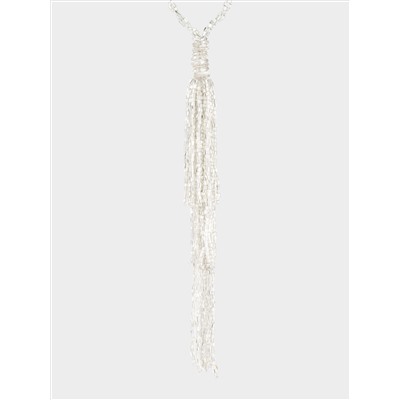 Игрушка елочная, 17 см, бисер, серебристая, Кисточка, New year