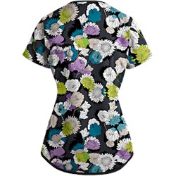 UA Beautiful Bloom Pewter Scrub Top