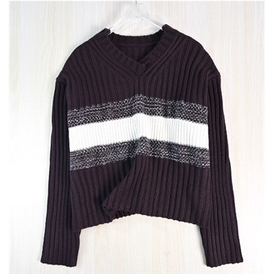 Утолщенный трикотаж с полосатой фактурой КО*С