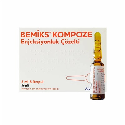 Bemiks Kompoze - витамины В1, В2, В3, В6 в ампулах, 5 ампул