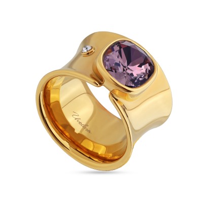 Кольцо Триумф (кристаллы SW бургунди 10мм; покрытие золото), Есть комплект