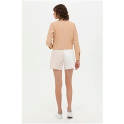 Kadın Krem Jean Şort