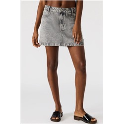 Abaco Denim Skirt Light Grey