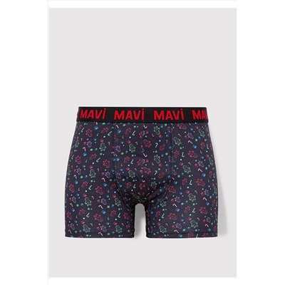Mavi Yılbaşı Temalı Baskılı Lacivert Boxer 0911772-70490