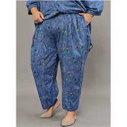 Костюм женский с брюками больших размеров (К-01 клякса)