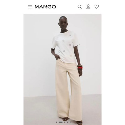 Женская хлопковая футболка  МАНГ*О