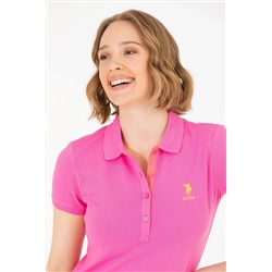 Kadın Pembe Basic Polo Yaka Tişört