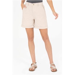 Kadın Bej Dokuma Şort