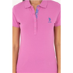 Kadın Pembe Basic Polo Yaka Tişört