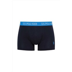 U.S. Polo Assn. Erkek Lacivert Tekli Boxer 82019