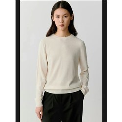 Женский кашемировый пуловер с круглым вырезом АЙСИК*Л