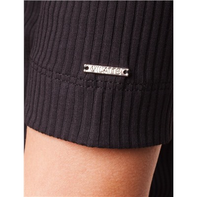 Водолазка из фактурного трикотажа в рубчик