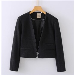 Элегантный черный короткий жакет