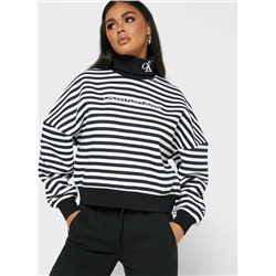 Женская свободная теплая толстовка с высоким воротником СК