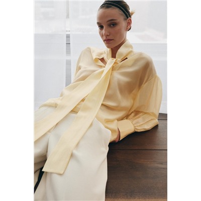 ZW COLLECTION SATIN SHIRT WITH TIES