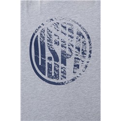 Erkek Gri Melanj Bisiklet Yaka Tişört