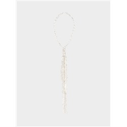 Игрушка елочная, 17 см, бисер, серебристая, Кисточка, New year