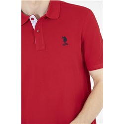 Erkek Kırmızı Basic Polo Yaka Tişört