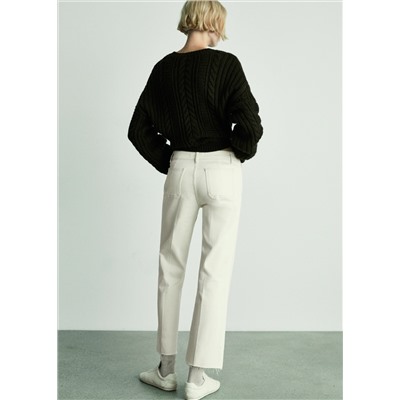 Jeans flare crop bolsillos