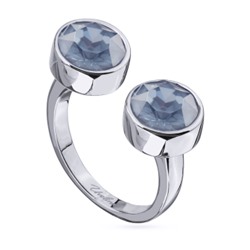 Кольцо Теннис (кристаллы SW байкальский лед 8мм; покрытие родий), Есть комплект