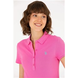 Kadın Pembe Basic Polo Yaka Tişört