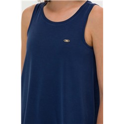 Kadın Lacivert Kolsuz Tişört