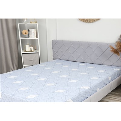 Простыня на резинке поплин Галактика-компаньон