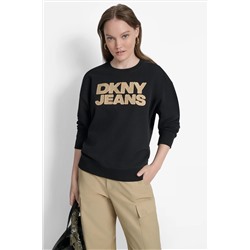 STACKED BASKETWEAVE LOGO SWEATSHIRT