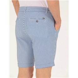 Koyu Mavi Slim Fit Beli Lastikli Şort Şort