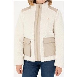 Kadın Ekru Deri Ceket