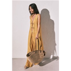 Túnica larga abierta crochet multicolor