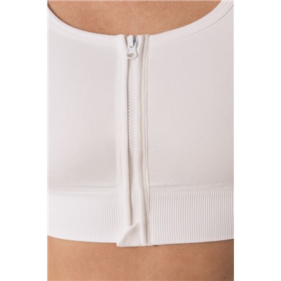 Top postoperatorio compresivo sin costuras blanco