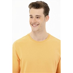 Erkek Kavun Oversize Bisiklet Yaka Tişört