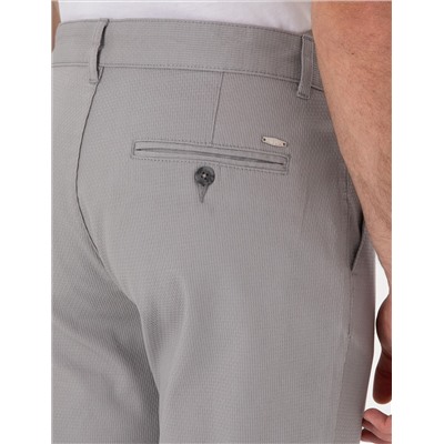 Gri Slim Fit Kanvas Pantolon