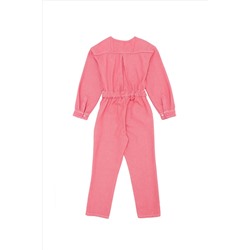 Kız Çocuk Pembe Jean Elbise