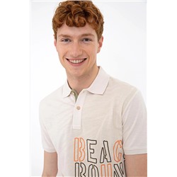 Erkek Krem Polo Yaka Tişört