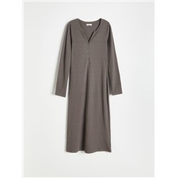 Strickkleid mit Gestreifter Struktur