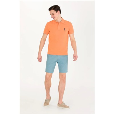 Erkek Turuncu Basic Polo Yaka Tişört