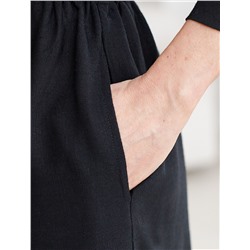 Платье с цельнокроеным рукавом изо льна с вискозой