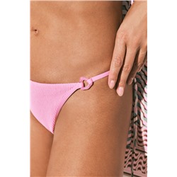 Braga bikini tanga textura crinkle rosa
