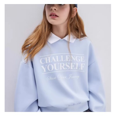 Свитшот ГЛОРИЯ ДЖИН*С c эффектом рубашки. 95% полиэстер, 5% растяжка спандекса