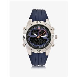 MEN'S BLUE RUBBER STRAP ANALOG/DIGITAL WATCH