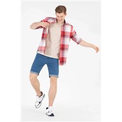 Erkek Kırmızı Uzun Kollu Gömlek