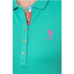 Kadın Mint Basic Polo Yaka Tişört