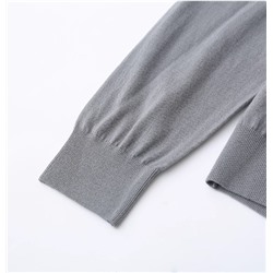 Мужской изысканный вязаный свитер с V-образным вырезом и отворотом