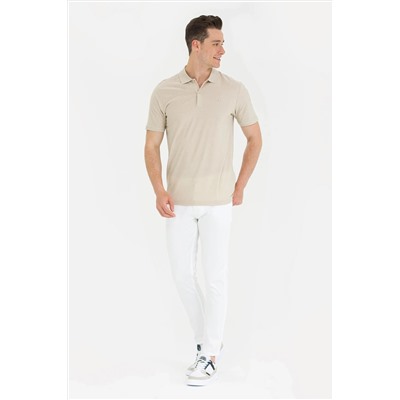 Erkek Beyaz Kanvas Pantolon