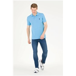 Erkek Turkuaz Basic Polo Yaka Tişört